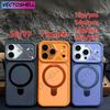 Luxury Matte Soft Frame For Magsafe Holder Case For iPhone 17 Air 16 15 14 13 12 Pro Max Plus 11 Bracket Shockproof Armor Cover