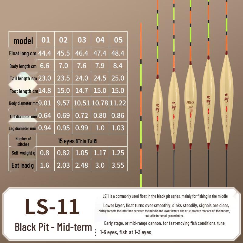 High Sensitivity Black Pit Crucian Carp Fishing Float