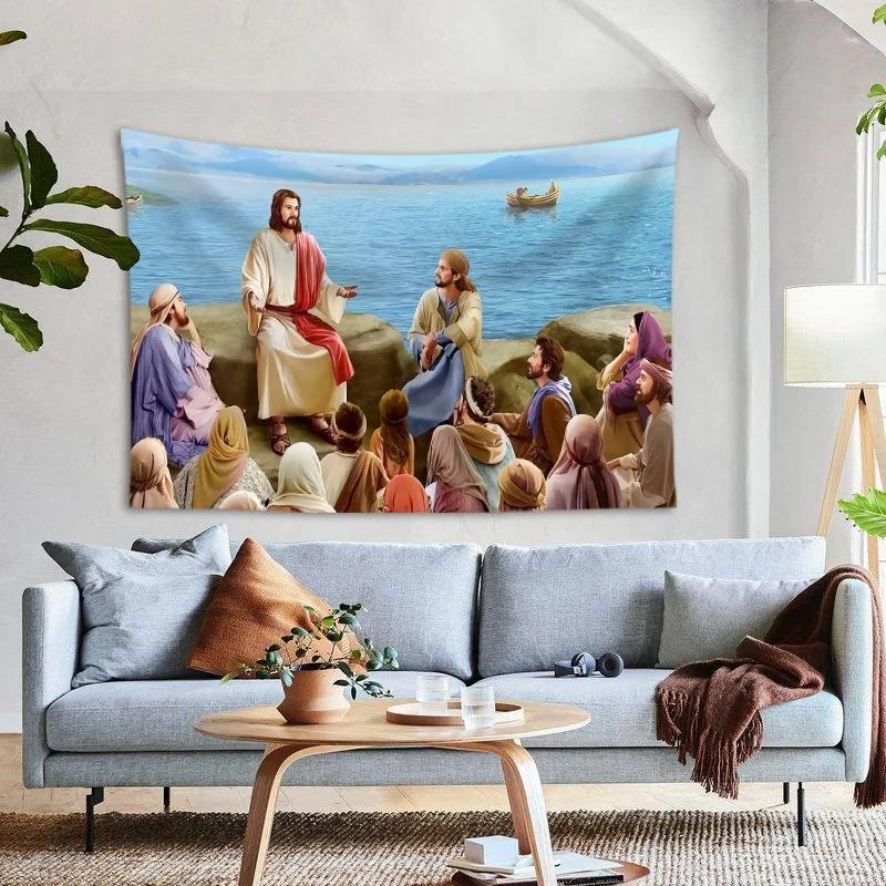 Resurrection Cross Pattern Decoration Bedroom Living Room Tapestry Home Wall Decoration Tapestry
