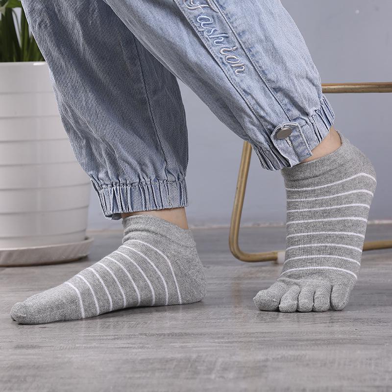 Women's Cotton Five-Toe Socks - Anti-Slip, Short Tube, Low Waist, Separate Toe Design