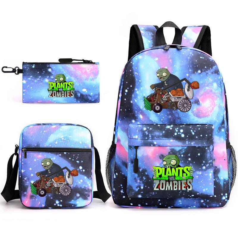 Umgebende Pflanzen vs. Zombies Teenager Schüler Schultasche Herren- und Damen-Freizeitrucksack Umhängetasche