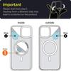 Clear For Magsafe Wireless Charge Phone Case For iPhone 16 15 14 13 12 11 Pro Max Plus Mini Magnetic Acrylic Transparent Cover