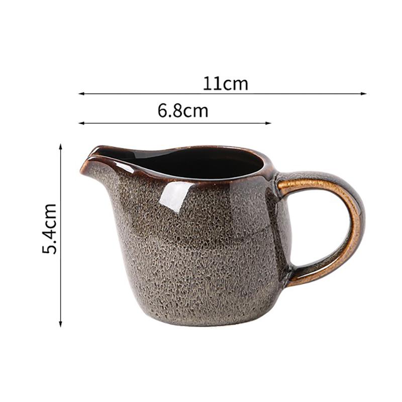 3oz Small Ceramic Milk Jug Creamer Pitcher Mini Milk Cup Cream Jug Kitchen Gravy Boat Sauce Container Barista Coffee Accessories