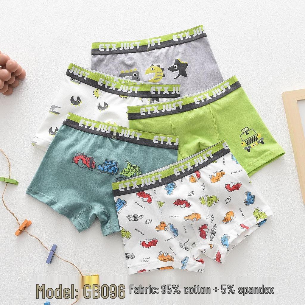 ETX Boys' Cotton Boxer Briefs - Mid-Waist Underwear for Children and Teens