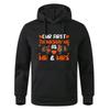 Autumn Hooded Sweatshirt Teens Long Sleeve Black Gray Sportswear Hoodie