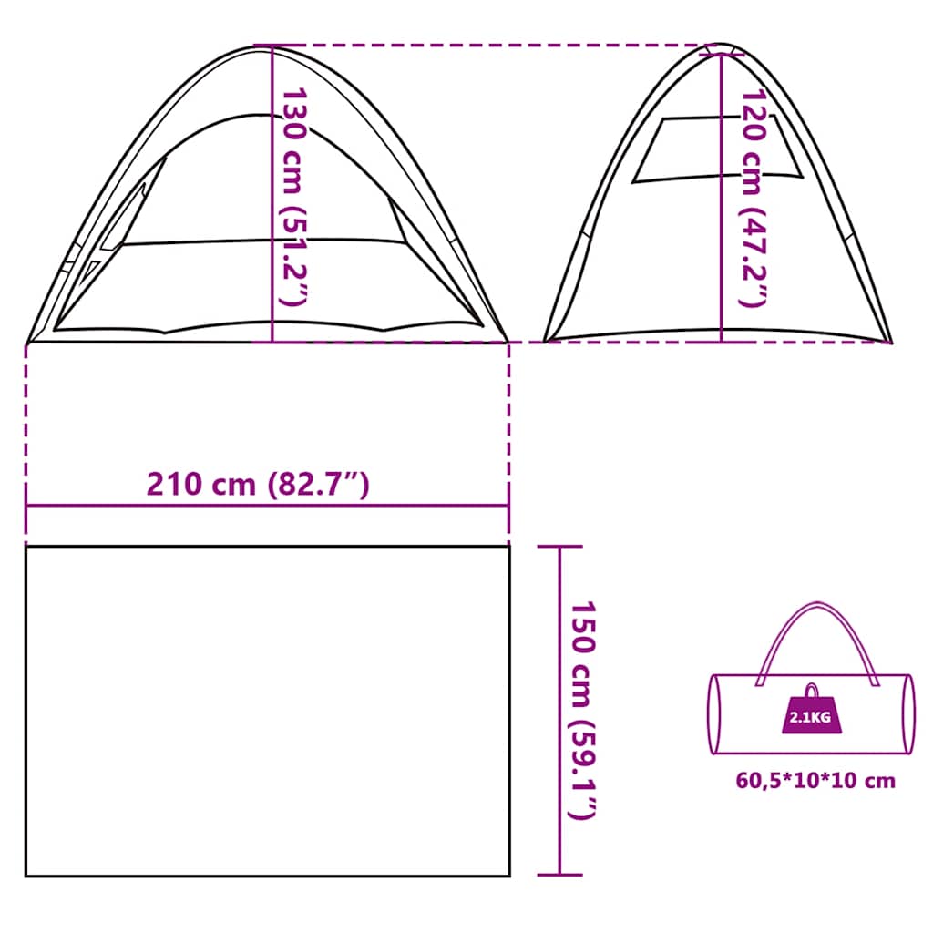 Beach Tent Gray Waterproof
