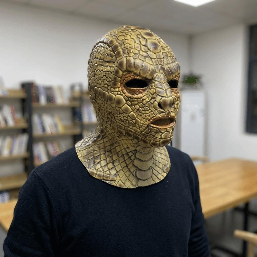 Scary Snake Monster Mask Realistic Halloween Cosplay Party Mask Full Face Mask  Theme Party