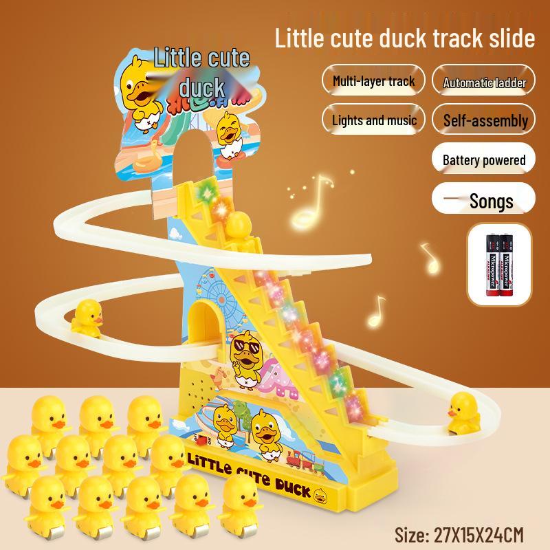 

Детская игрушка «Маленький жёлтый утёнок, поднимающийся по лестнице» со звуком, светом и музыкой