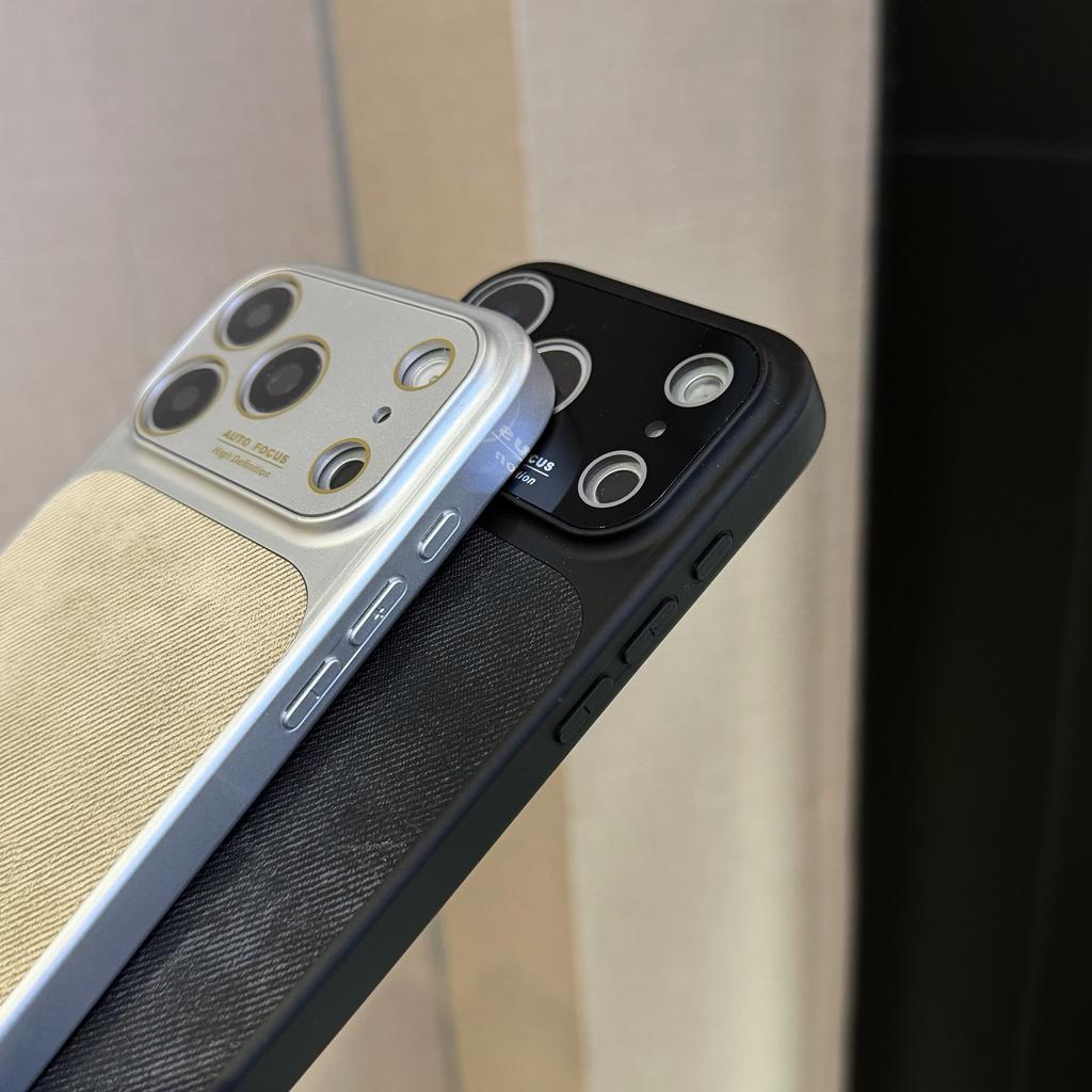 Large Window Lens Denim Jeans Phone Case For For Iphone 17 16 1 14 13 Pro Max Camera Protection Shockproof Matte Hard Cover