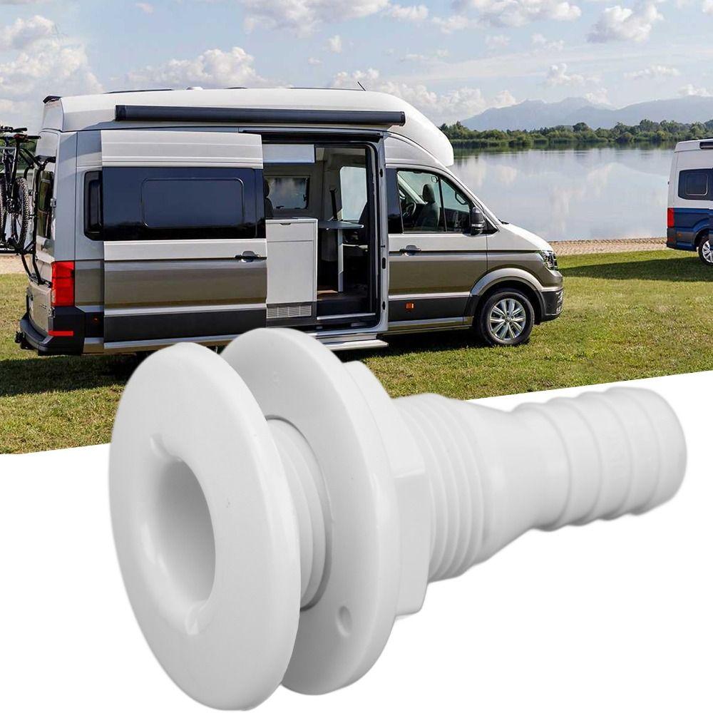 3/4in ABS Plastic Boat Through Hull Connector Hose Coupling  Boat Drainage