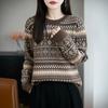 Women's High-End Fair Isle Jacquard Knit Sweater - Thick, Warm, and Stylish (2026)