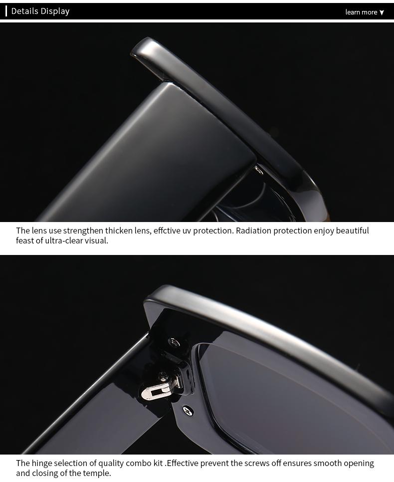0041 Export Cross Border Narrow Sunglasses European American Street Photography Ins Popular Square Model
