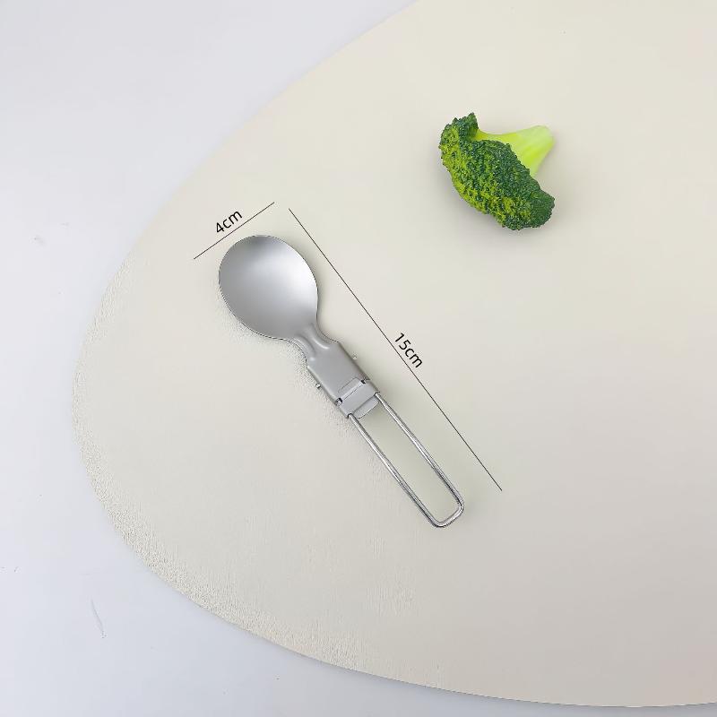 Pure Titanium Folding Spork Fork Knife Outdoor Camping Hiking Backpacking Dinner Spork Utensil Tableware Fork Spoon