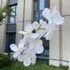 9 Heads Vanda Orchids Artificial Flowers Faux Silk Flowers for Wedding Home Decor Photography Props