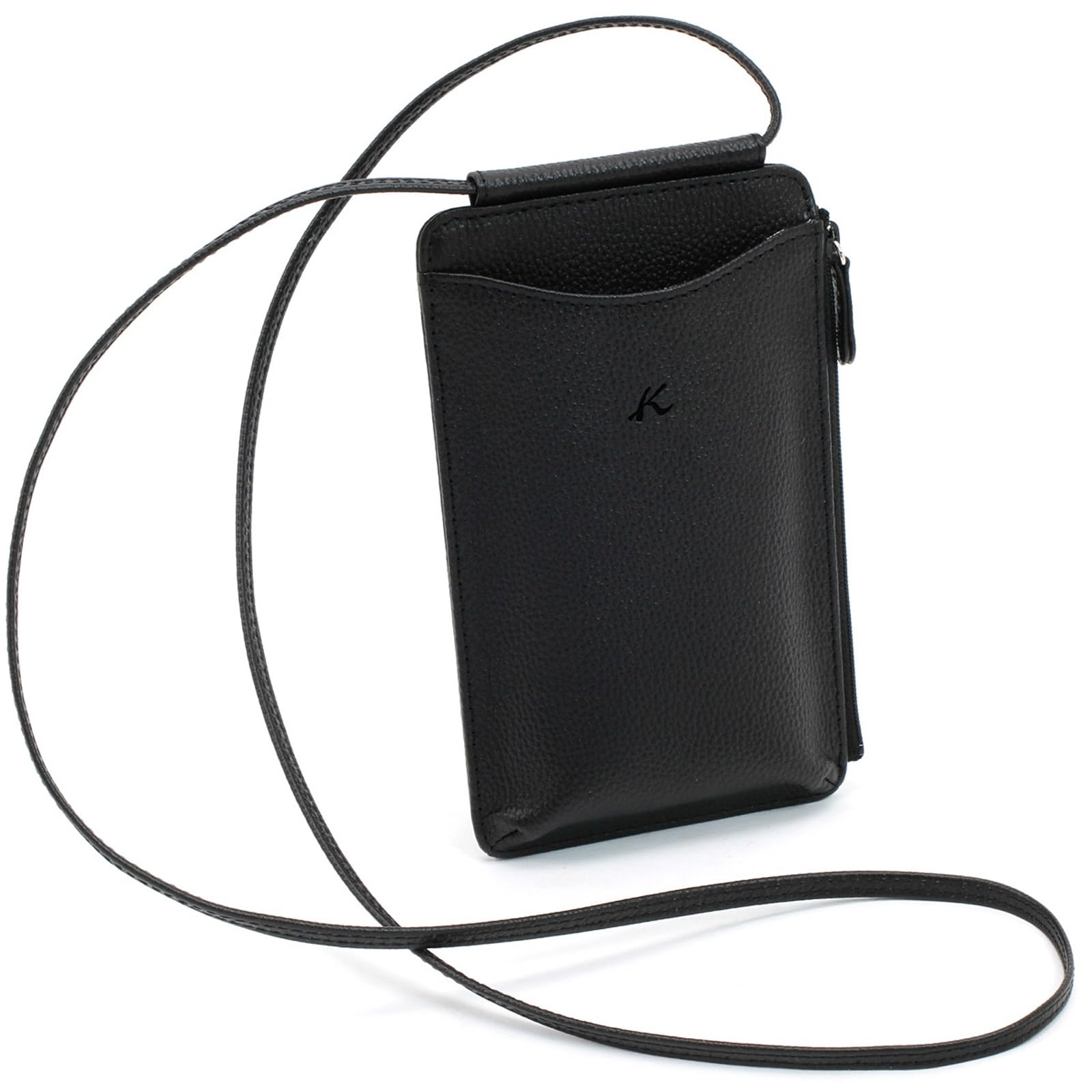 

Smartphone shoulder bag with zipper pocket Black 15151 [Kitamura] Y-1319 Women s [Black]