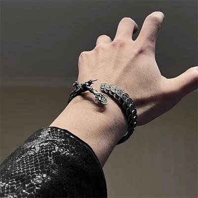 Men's Bracelet Original Retro Handmade Creative Passepartout Open Bracelet Guochao Bracelet