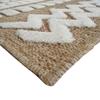 Tapis aspect jute à motif géométrique en relief blanc 160x230