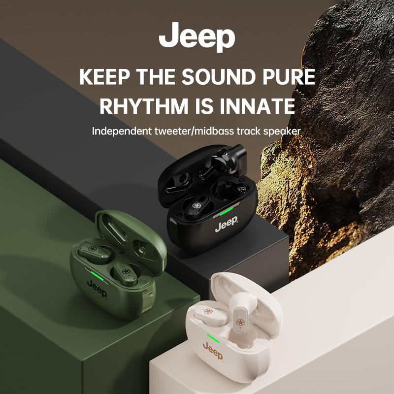 JOT2 Jeep TWS Wireless Bluetooth Earphones Sport Music Headphones HiFi Stereo Headset Noise Reduction Earbuds with Mic HD Voice