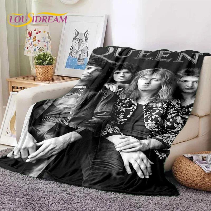 Klassiker Queen-Rockband Freddie Weiche Flanelldecke für Betten Schlafzimmer Sofa Picknick, Überwurfdecke zum Zudecken Outdoor-Freizeit Geschenk