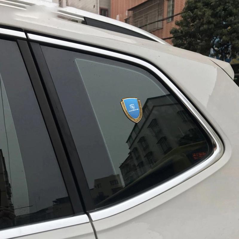 Pegatinas Calcomanías Emblemas Laterales 3D de Metal para Carrocería de Coche Para Porsche Cayenne Panamera Macan 911 718 Taycan Cayman Accesorios Exteriores de Automóvil