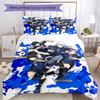 3pcs BlueLock Bedding Set Duvet Cover Closure Includes 1 Duvet Cover & 2 Pillowcases, Soft and Comfortable for All Seasons.