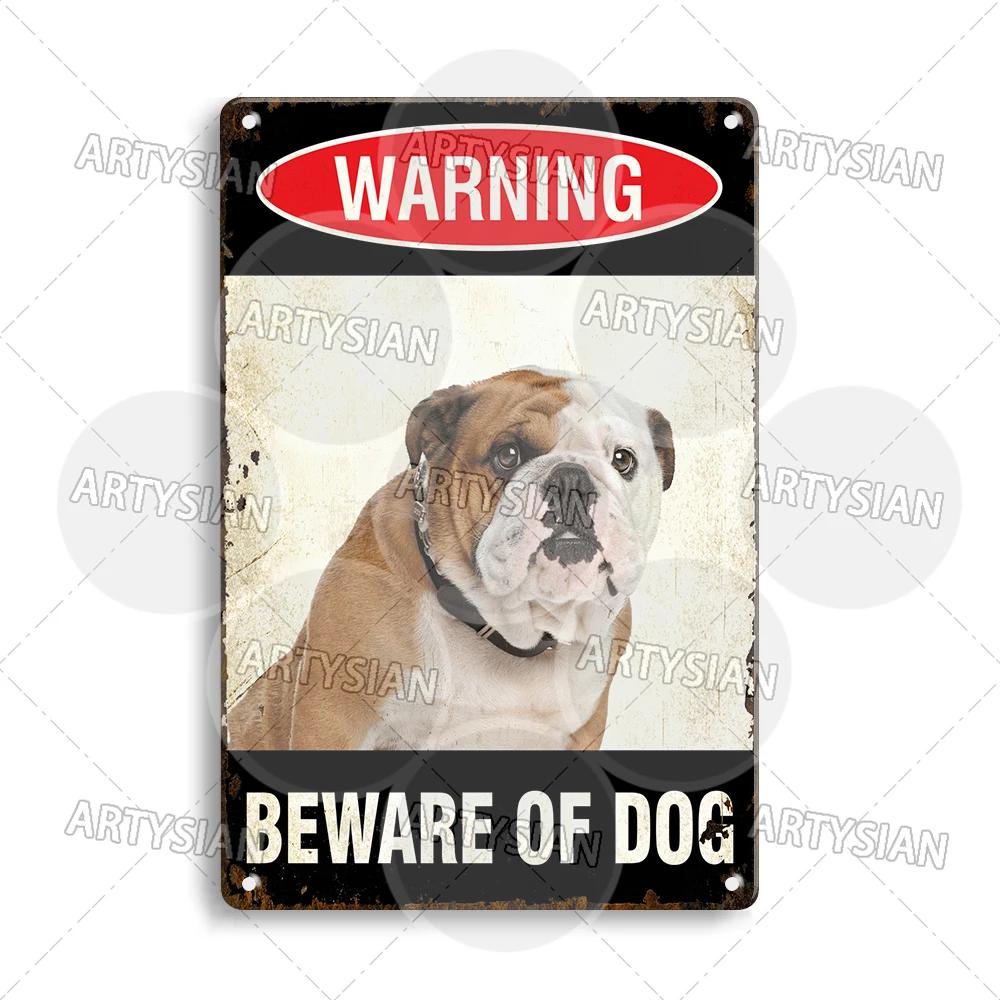 Beware Of Dogs Metal Sign Bichon Bulldog Schnauzer Pit Bull Shar Pei Chihuahua Maltese Greyhound Cairn Staffordshire Great Dane