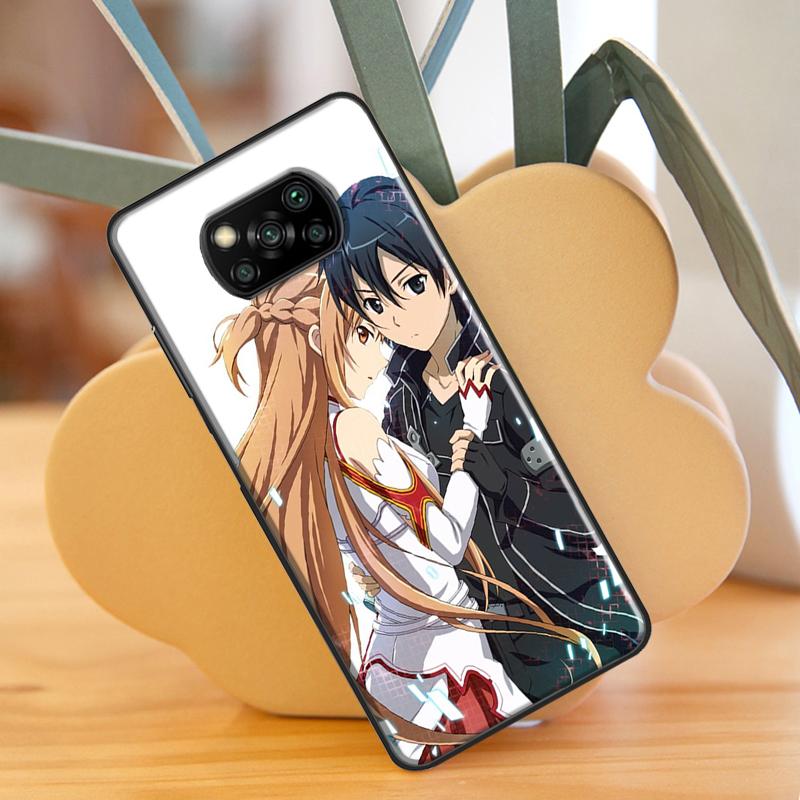 

Чехол Sword Art Online Kirito Asuna SAO для Xiaomi Mi 10T 11T Pro Mi 11 Lite для POCO M3 Pro M4 F3 X3 GT X3 Pro, чехол для телефона Mi 9