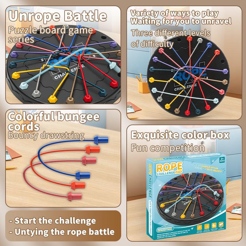 Unknotting Challenge: Children's Educational Tabletop Game for Logical Thinking & Parent-Child Interaction.
