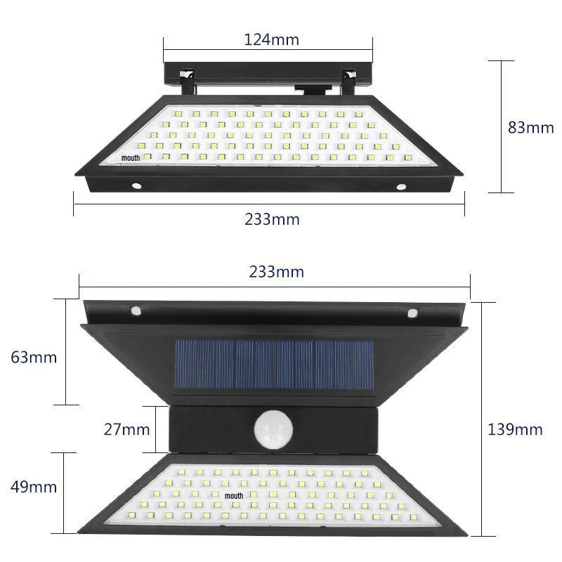 Super Bright Outdoor Waterproof LED Solar Wall Lamp with Motion Sensor