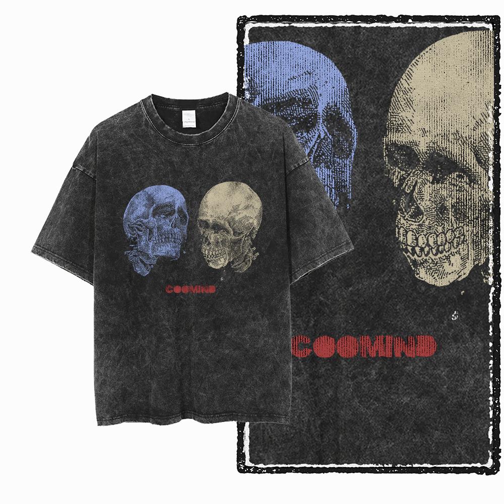 U6 100% Baumwolle Übergröße Acid Washed Cooler Streetwear Print Unisex T-Shirt Vintage Cool Vintage Herren T-Shirt Cooles T-Shirt für Herren