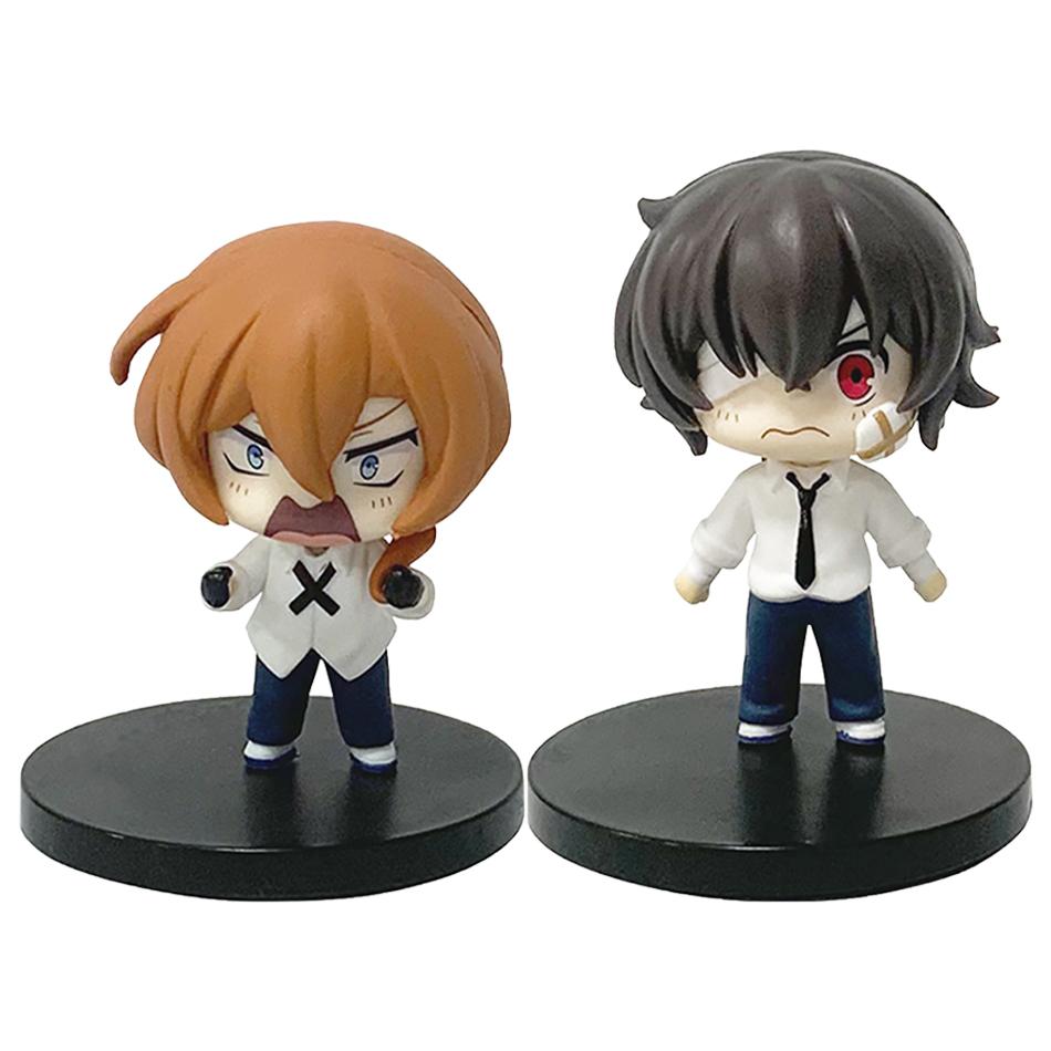 7cm Bungou Stray Dogs Anime Figure Kawaii Dazai Osamu Action Figure Cute Nakahara Chuuya Figurine PVC Collection Model Doll Toys