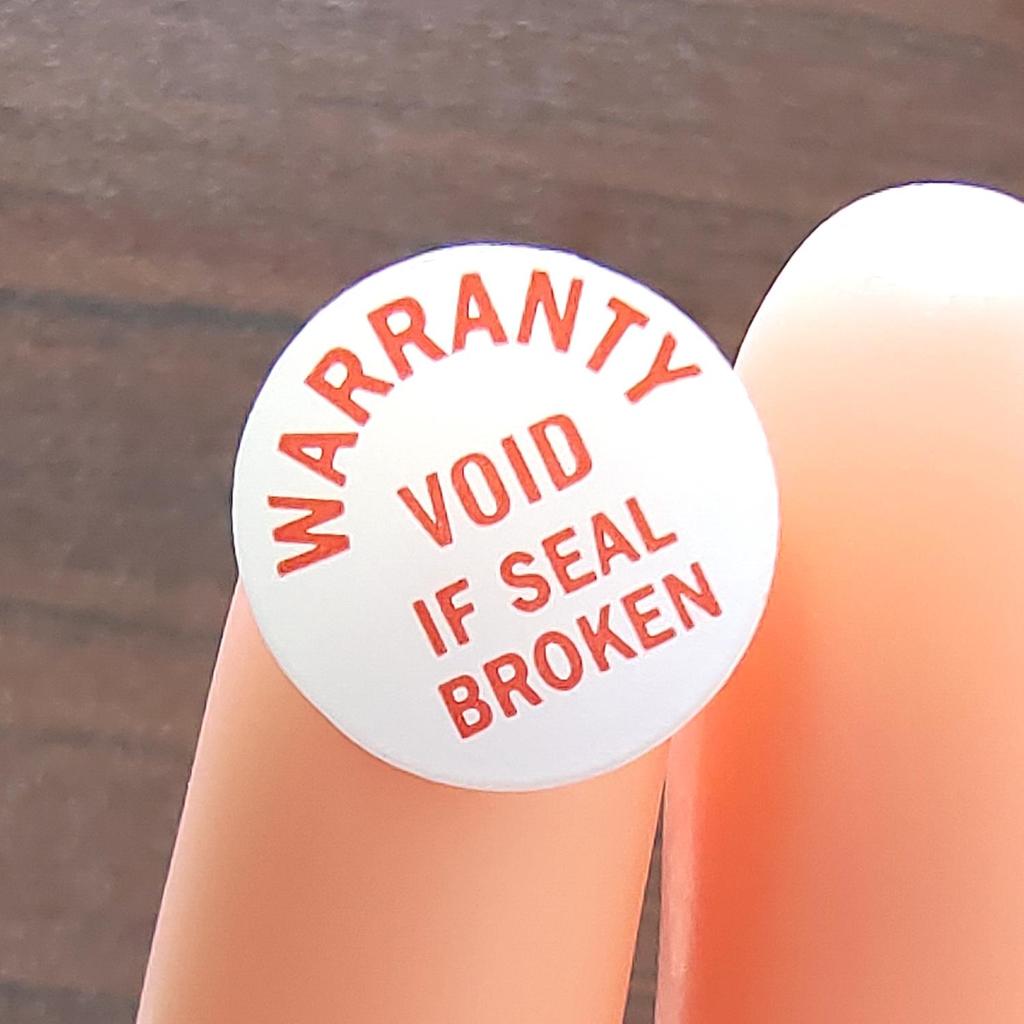 110pcs 12mm WARRANTY VOID IF SEAL BROKEN Brittle Paper Tamper Evident Removal Proof Sticker Electronic Device Open Warning Label