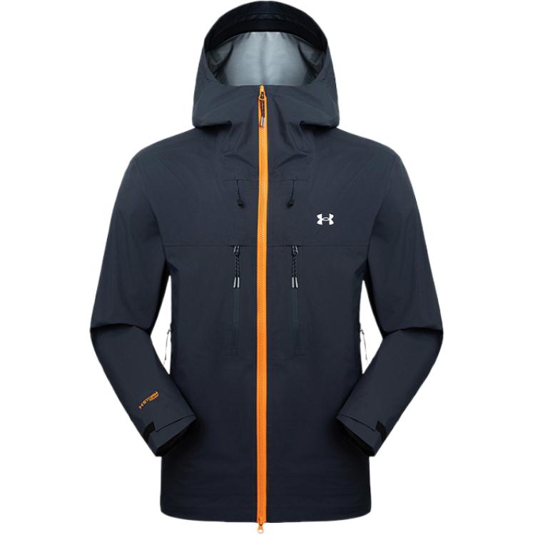 Under Armour Stylish Minimalist Hooded Waterproof Windproof Breathable Durable Rain Jacket Men Outerwear Moonlight-Blue 15112100-0102