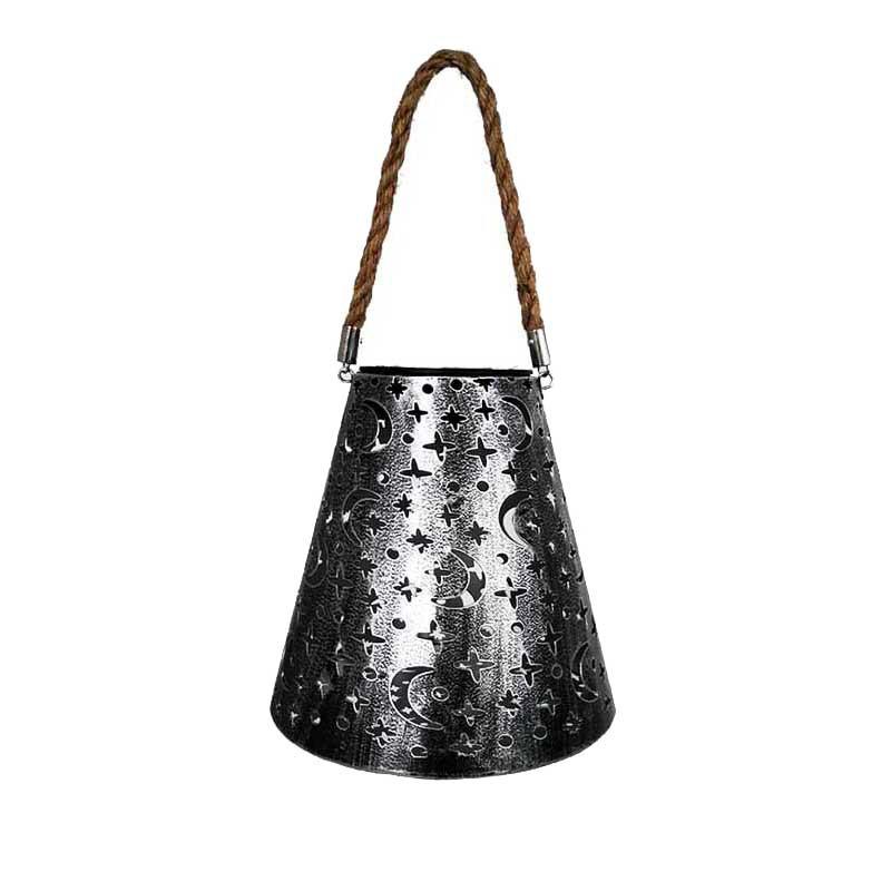 

2025 Новый продукт Уличный Солнечный Кованый Фонарь Газон Сад Украшения Светильник Светодиодный Подвесной Светильник Звездное Небо Атмосфера Светильник серебряный