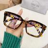 Women Anti Blue Light Glasses Oversized Frame Vintage Glasses Computer Eyewear Full Frame Transparent Eye Protection Eyepiece