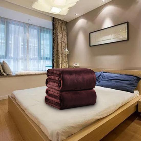 Ultra Soft Warm Double Faced Travel Flannel Blanket Rug Bed Sofa Couch Pad Home