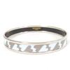 Excellent Bangle Enamel PM Enamel Bracelet Carte  Jou Silver White Women Used