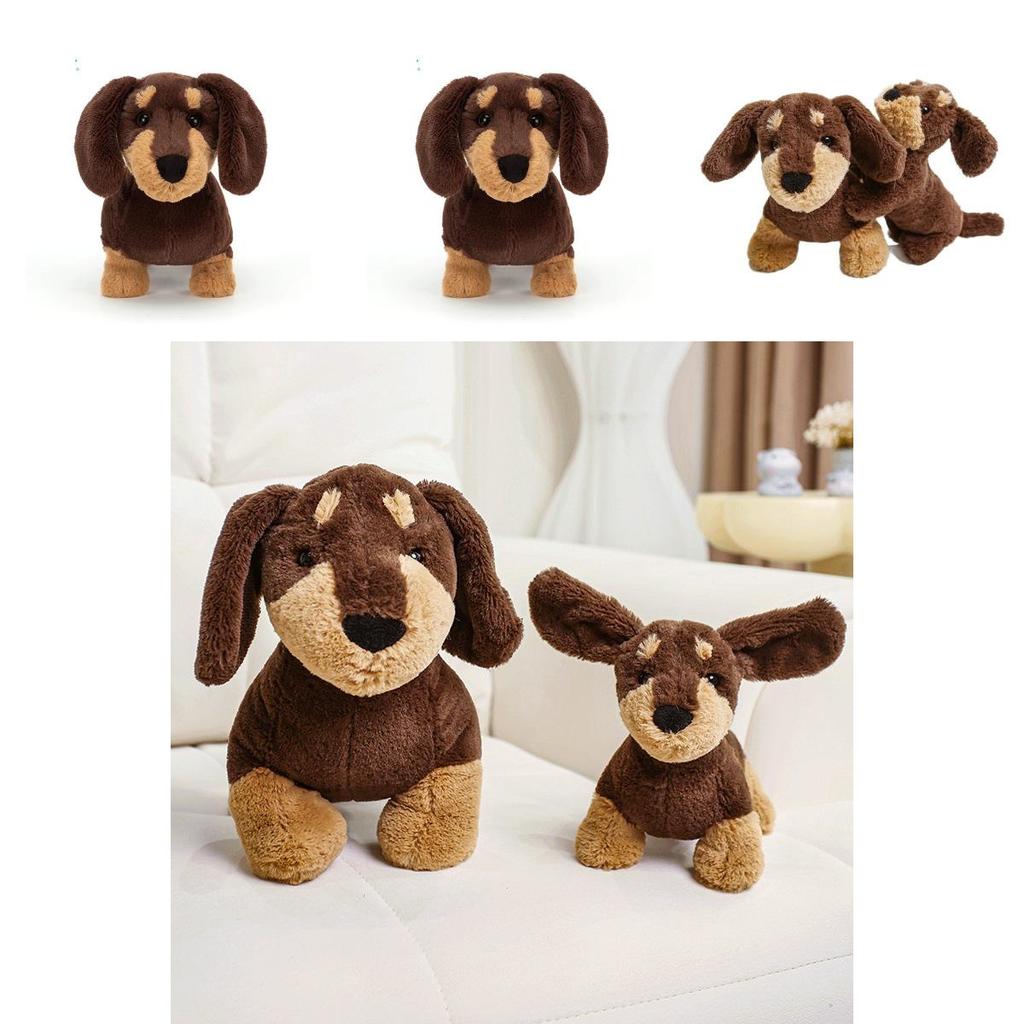 Dackel Plüschtier mit realistischem Fell Weiche Tierfigur für Kinder und Sammler
