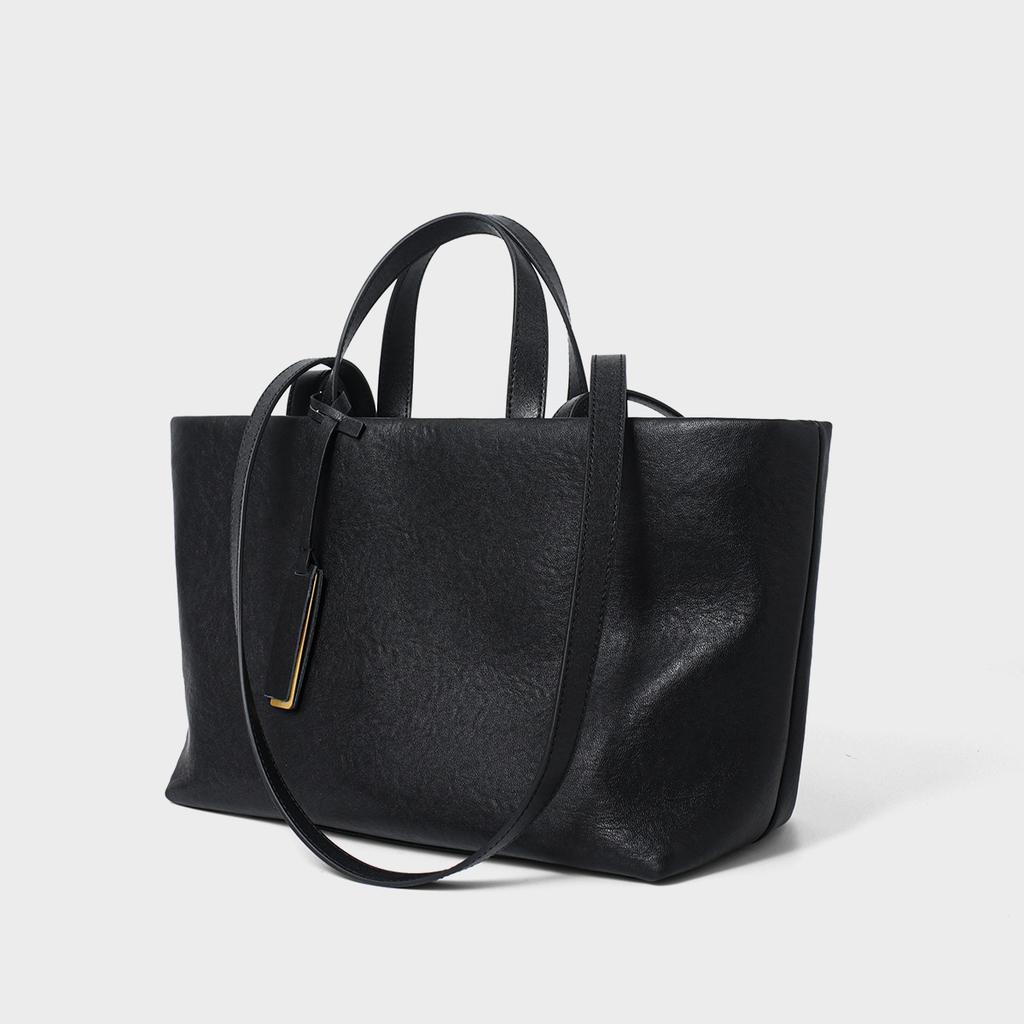 Women's Bag New Genuine Leather Women's Bag Underarm Shoulder Cross-border Cowhide Tote Bag Niche Crossbody Retro Soft Leather Large Capacity