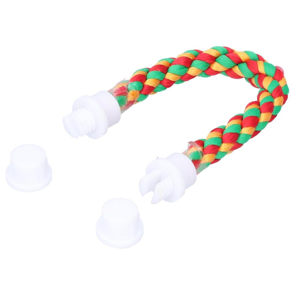High Quality Cotton Rope Cotton Rope Perch Adjustable Length U Shape Stand  Bird Cage Accessory