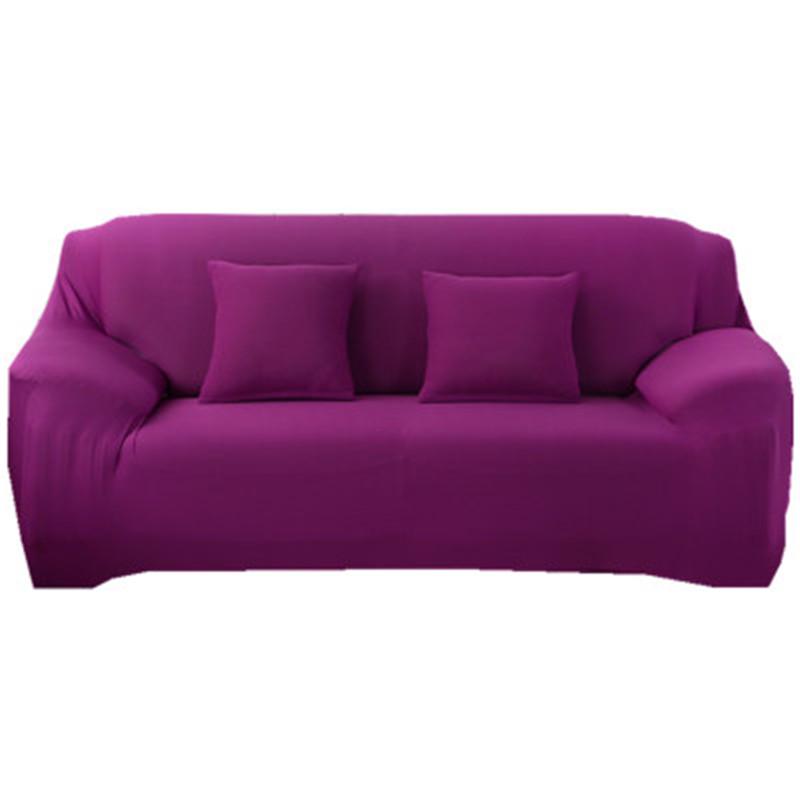 1/2/3/4 Seater Sofa Cover Pure Color Sofa Slipcover Elastic Cushion Sofa Case Protector 16