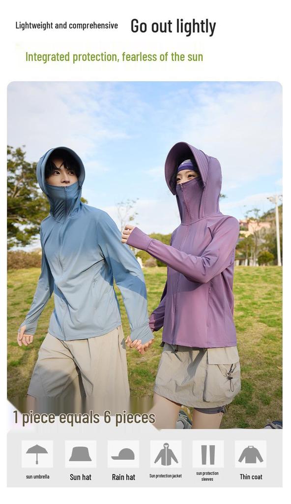 UPF50+ Breathable Sun Protection Clothing - Ice Feel, Skin-Friendly, Anti-UV for Men & Women Outdoor Fishing