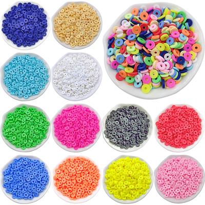 200 Stück 6 mm weicher Ton, lose Perlen zum Selbermachen, für Halskette, Armband, Anhänger, Schmuckherstellung