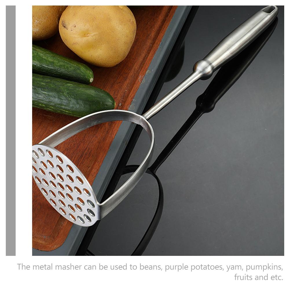Manual 304 Stainless Steel Potato Masher Garlic Presser Kitchen Tool Fruit Vegetable Mash Avocado Smasher Pumpkins Crusher