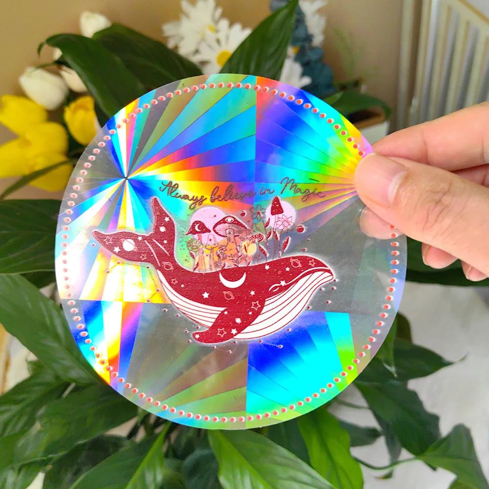 SC001-015 Multiple patterns to choose Rainbow Sun Catcher Window Stickers Prism Holographic Stickers for Windows