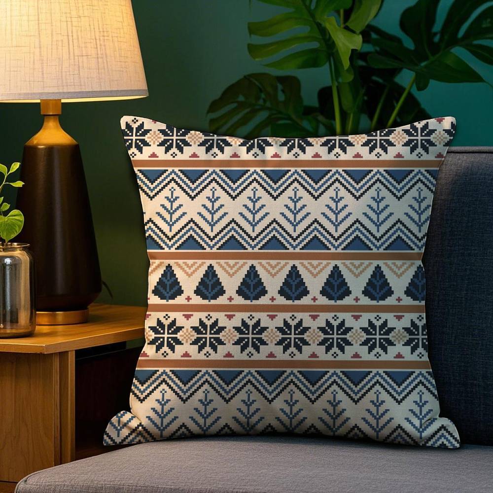 Moroccan Style Pillow Case Anti-dustmite Pillowcase Invisible Zipper Silky Short Plush Sofa Cushion Cover