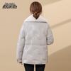 Snowflying Women's Winter Rex Rabbit Fur Collar Down Jacket