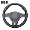 Hand Sewing PU Artificial Leather Car Steering Wheel Cover for Volkswagen Golf 6 Mk6 Jetta 6 Polo 2011 2012 2013 2014