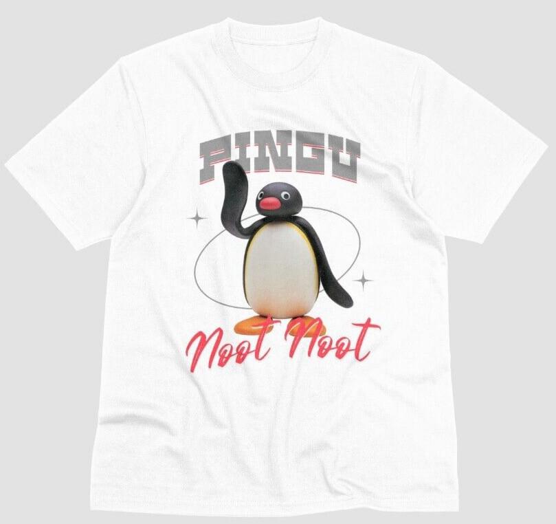 Pingu Funny Tshirt Cartoon TV Shirt Noot Noot Top Mens Womens Classic Show S