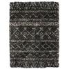 Living Room Rug with Long Pile Ethnic Patterns Black 133x190